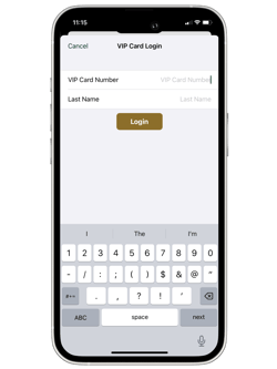 VIP Card Number Screenshot